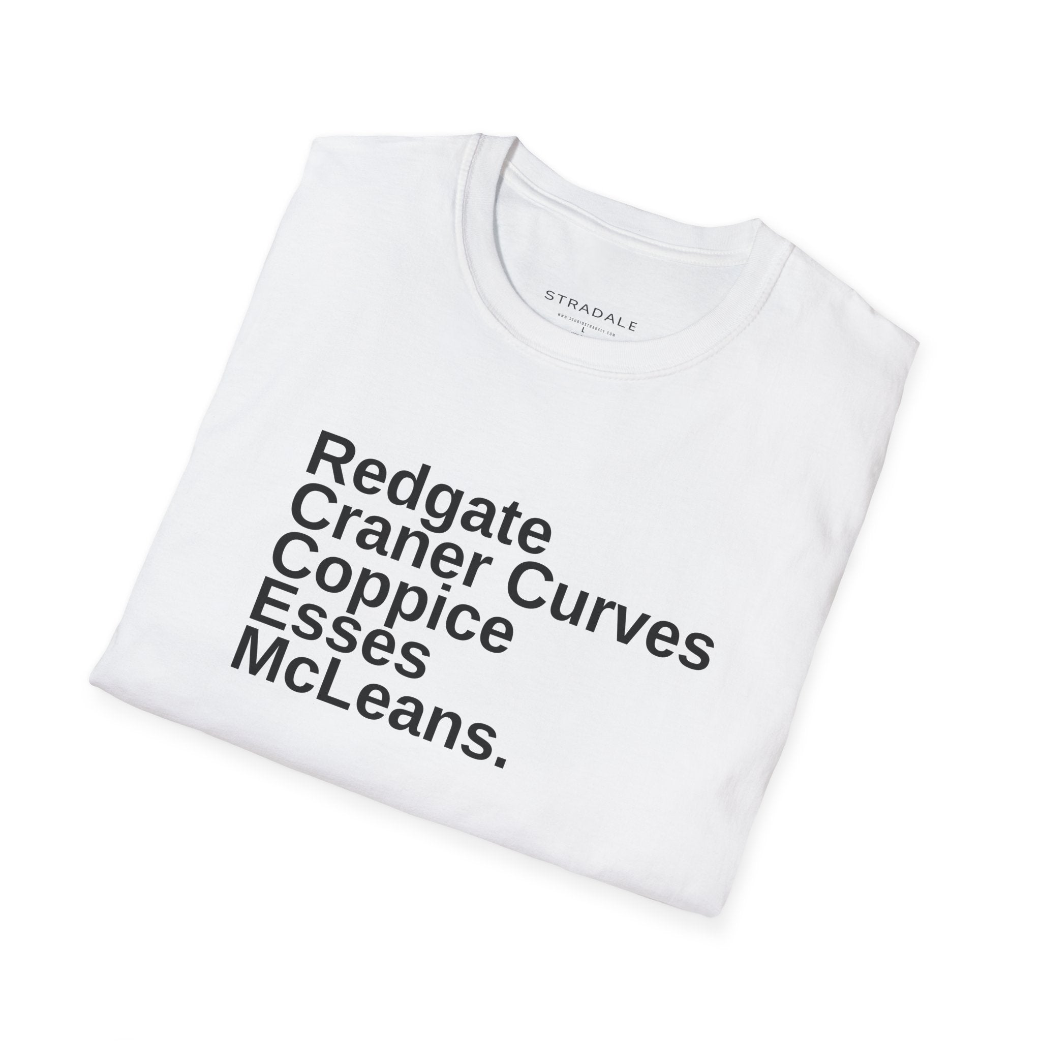 Donington Race Circuit Corner Names T-Shirt