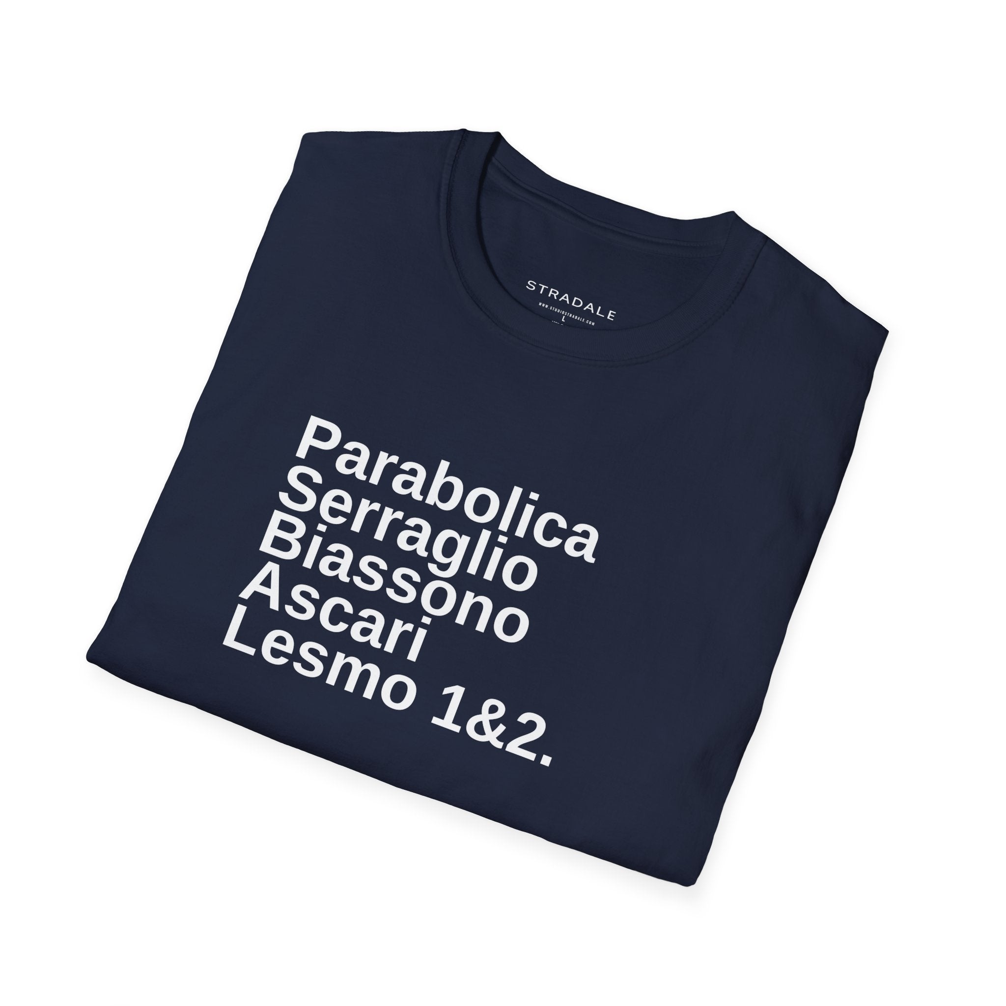 Monza Race Circuit Corner Names T-Shirt