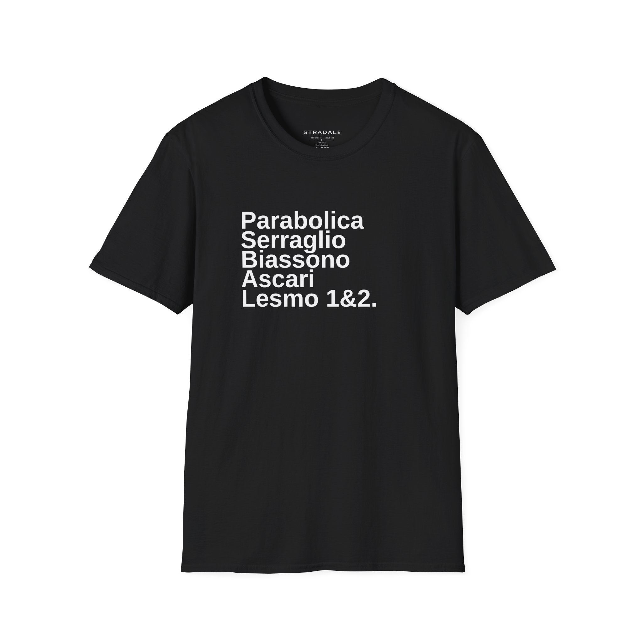 Monza Race Circuit Corner Names T-Shirt