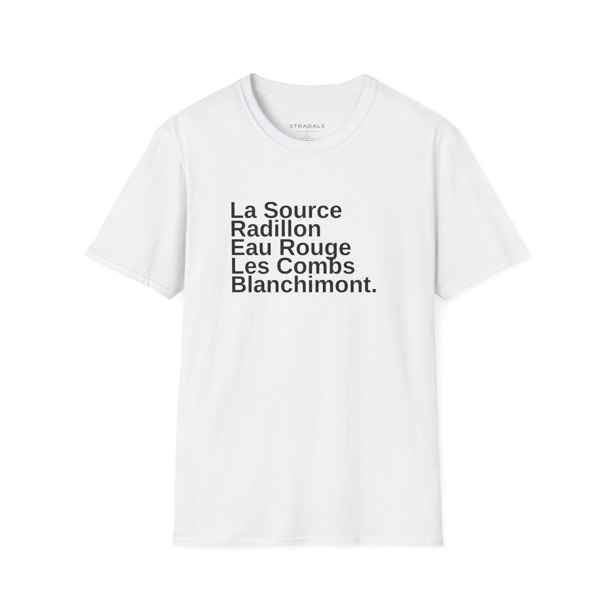 Spa Race Circuit Corner Names T-Shirt